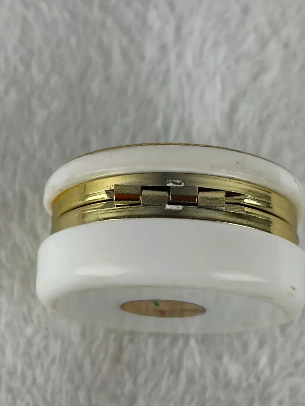 Italian Alabaster Trinket Box Roma St Peter’s Basilica Vatican 3.25”